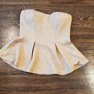 Strapless glitter top